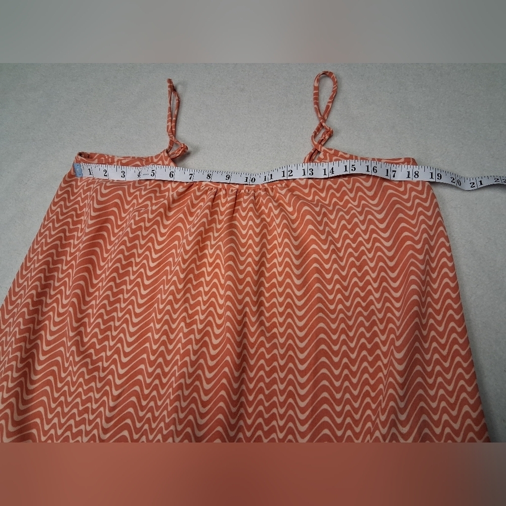 Farwest Women's Coral Chevron Camisole Tank Top - Picture 2 of 7